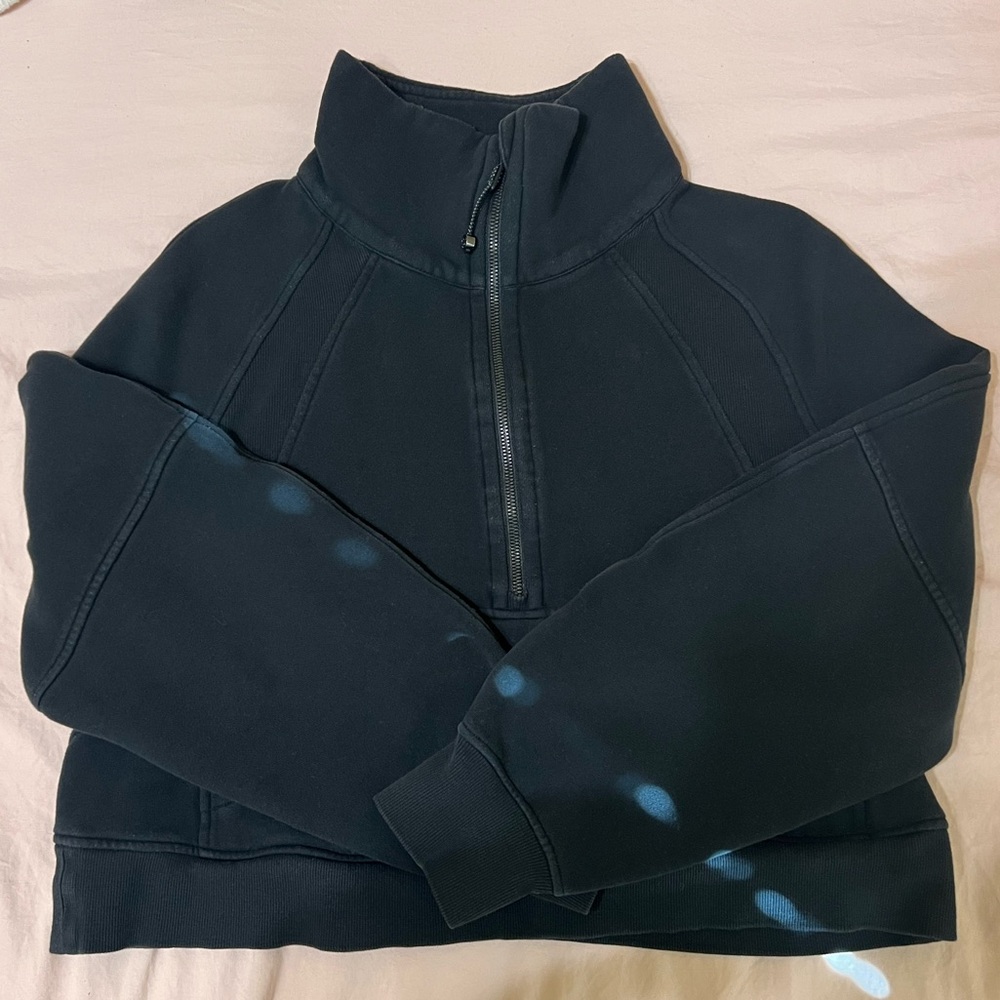 Black Lululemon Scuba Oversized Funnel-Neck Half Zip